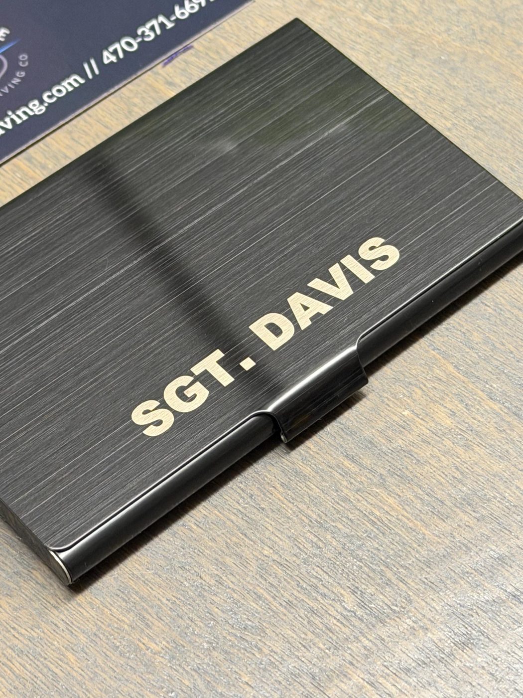 Personalized Business Card Holder – Engraved  Finish - Police Gift - Corporate Officer Gift - Custom Personalized Business Card Case